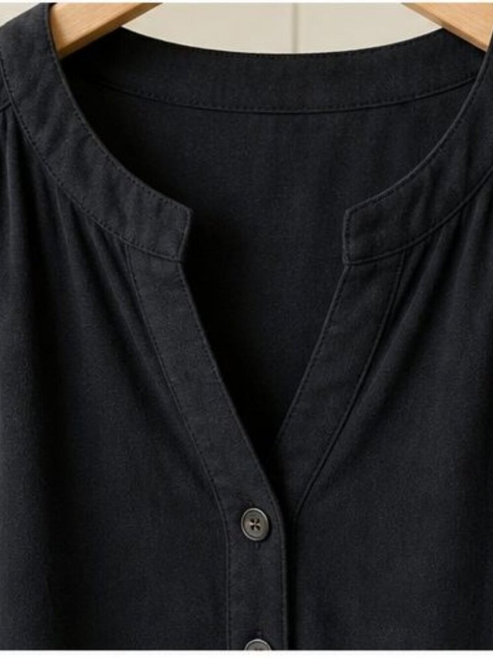 Black V Neck Top - Picture 4 of 6